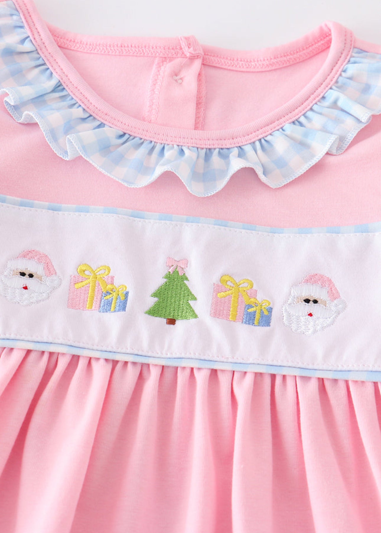 pink santa ruffle set