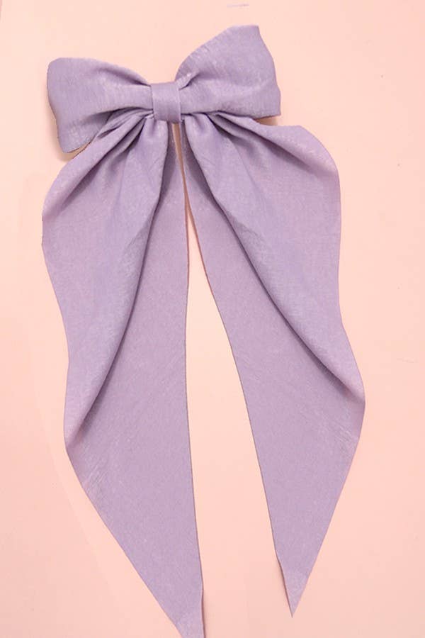 sheer bow hair clip