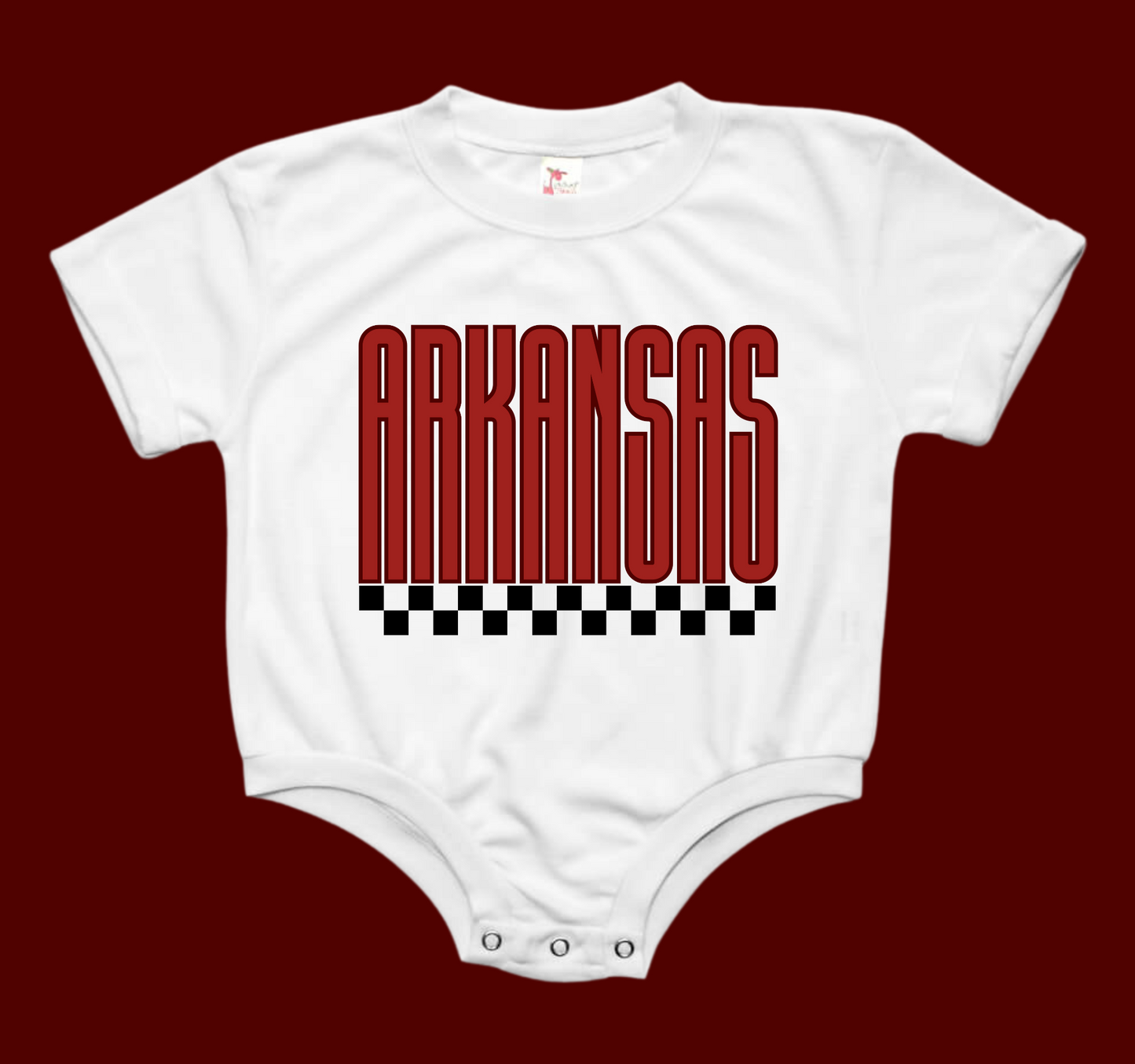 Unisex Arkansas Checkered T-Shirt Bubble