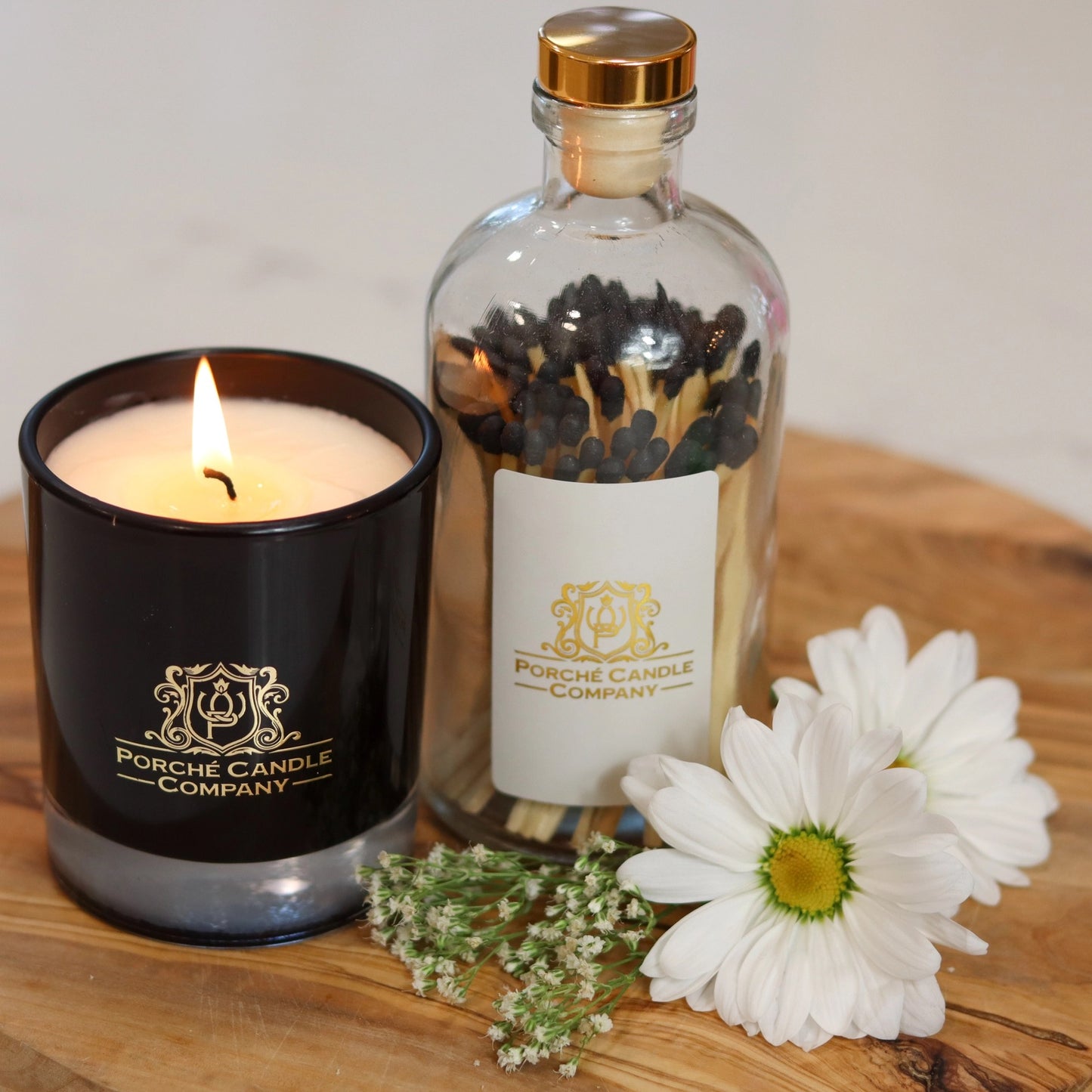 Porche Luxury 8oz Candle and Match set.