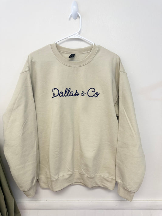 Dallas & Co. Sweatshirt Chain Stitch / Sand