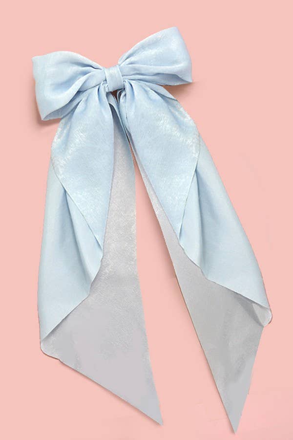 sheer bow hair clip