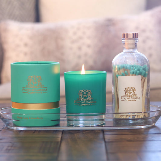 Porche Luxury 8oz Candle and Match set.