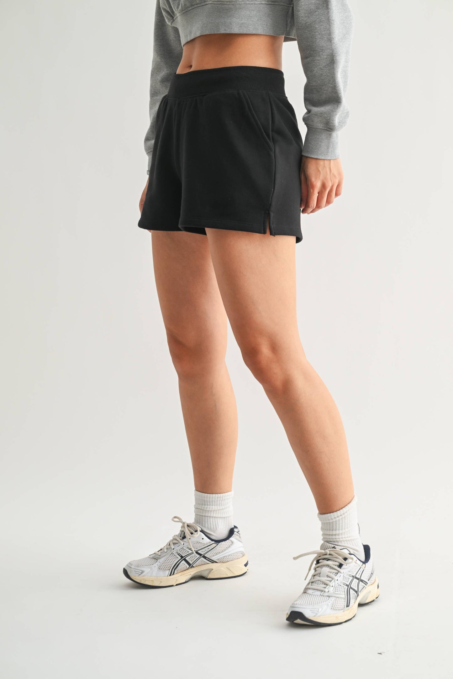 SoulSoft French Terry 3" Lounge Shorts: Black