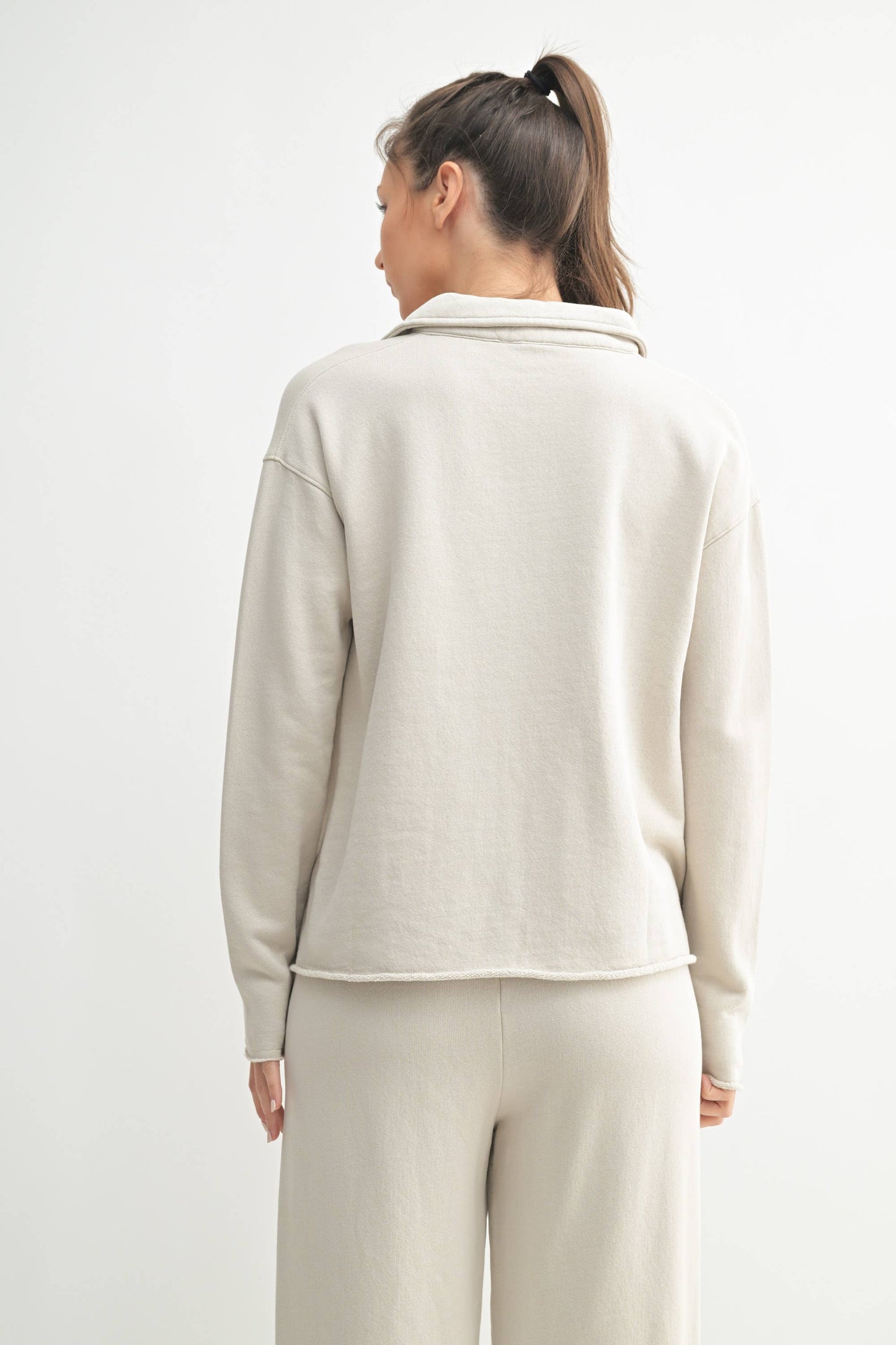 Malibu Vintage Henley long sleeve  LIGHT GREY