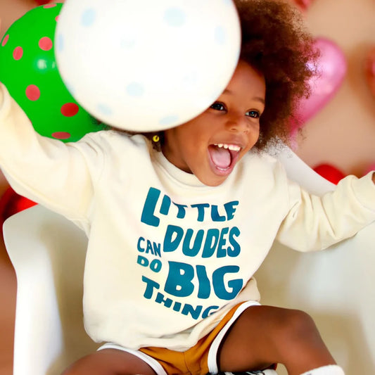 Little dudes big things pullover