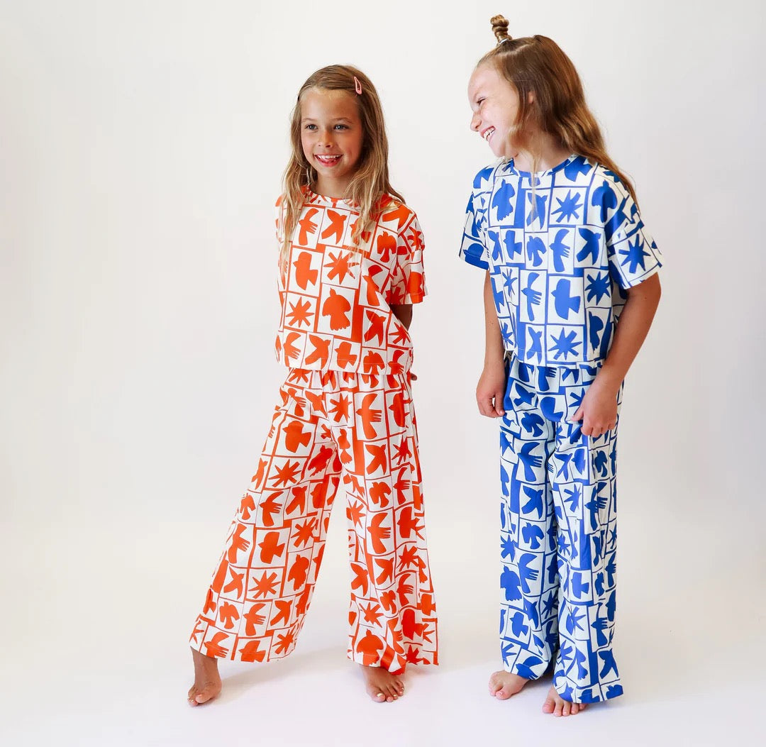 Girls Luna 2 piece set blue bird