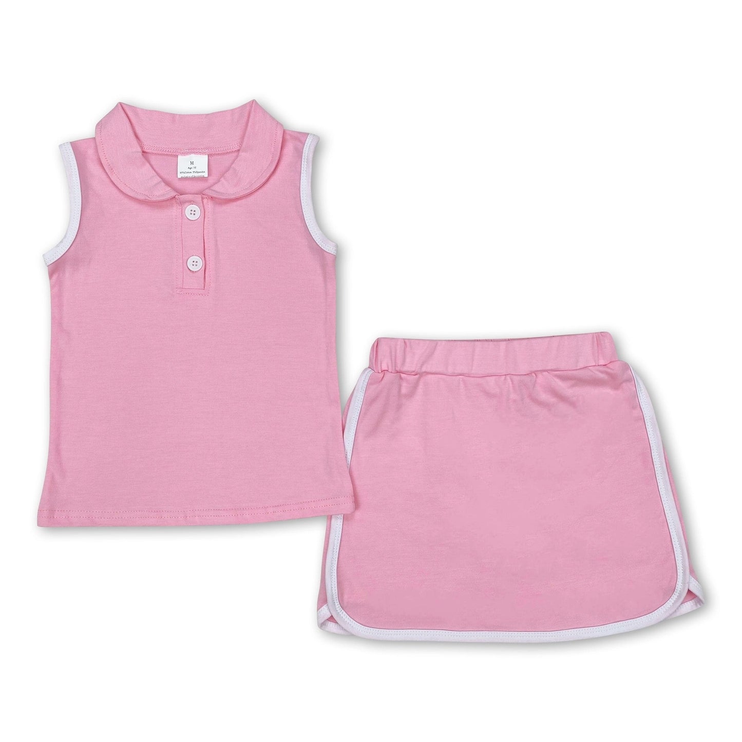 Pink polo tennis set
