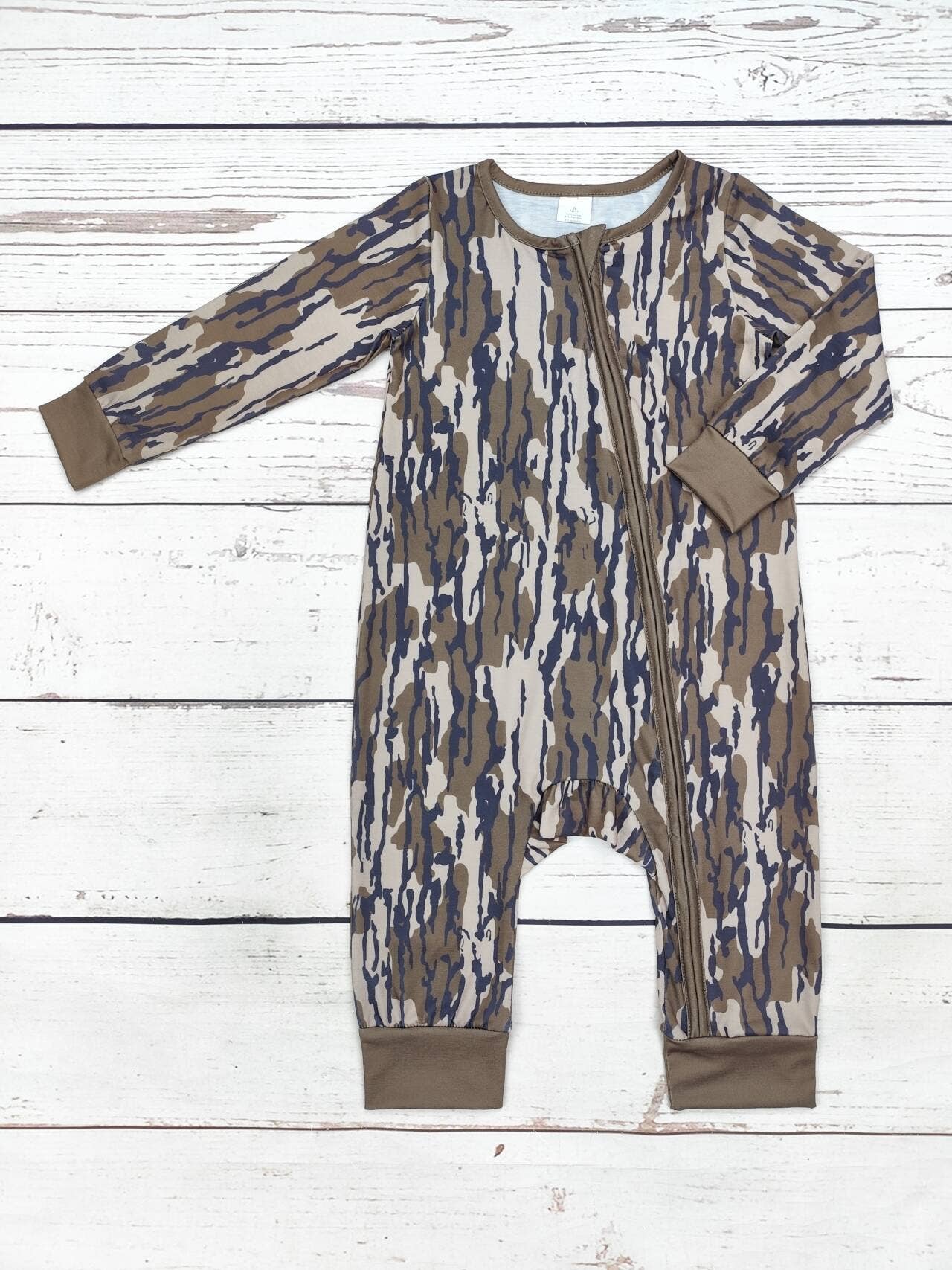 Boys Camo Print Zip Sleeper