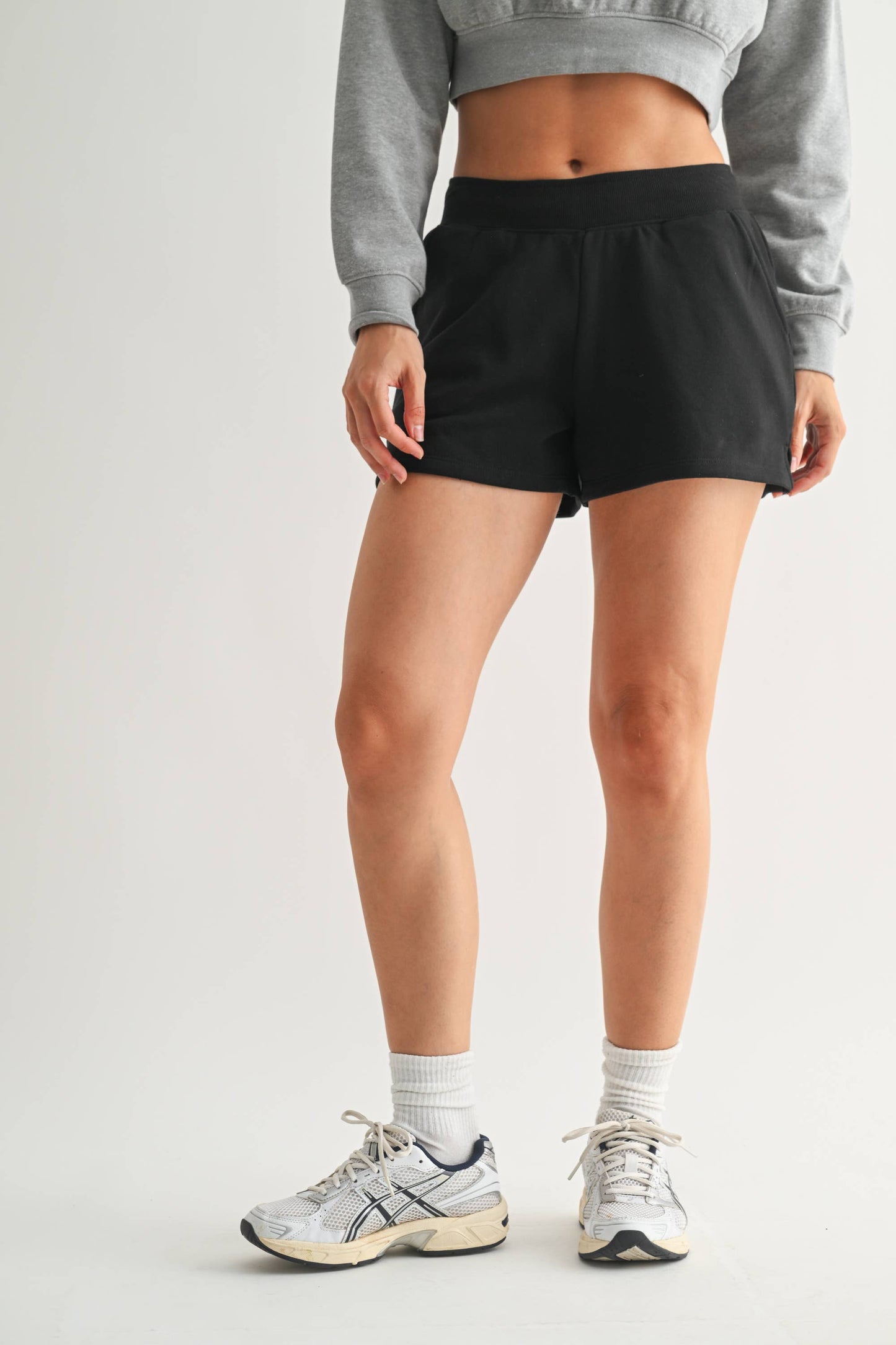 SoulSoft French Terry 3" Lounge Shorts: Black