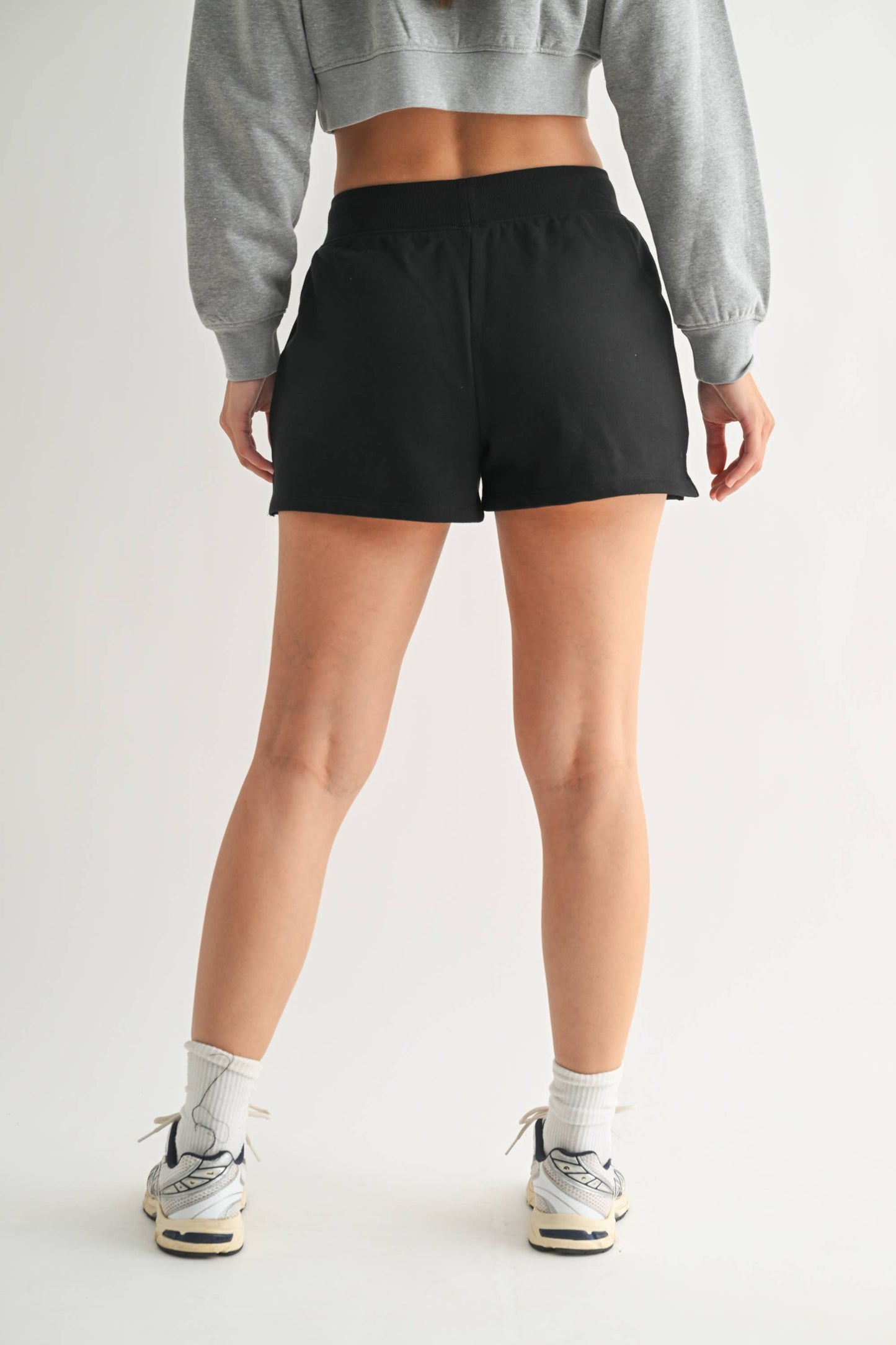 SoulSoft French Terry 3" Lounge Shorts: Black