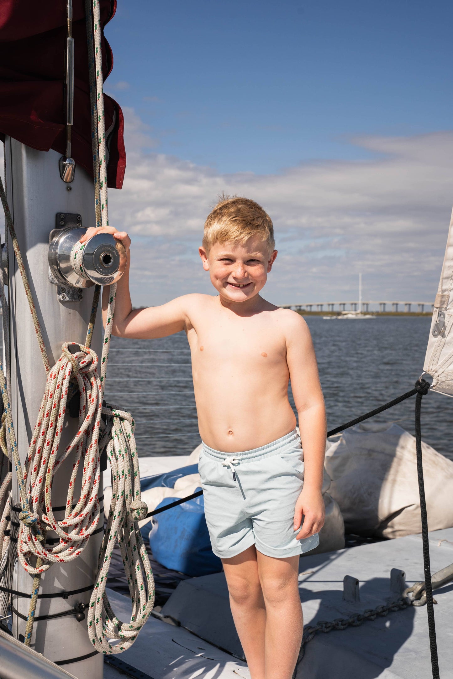 Topsail Performance Short Light Blue: Light Blue / 5t